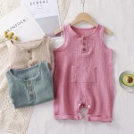 Baby Newborn Girl Summer Outfit Short Set Baby Sleeveless Romper Boys Girls Pajamas Romper