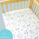 100% Pure Cotton Waterproof Crib Sheet Disposable Fitted Bedding