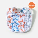 Wholesale Custom Organic Cotton Baby Saliva Bib Towel U-shaped Gauze Bib Antibacterial Function 100% Cotton Muslin Tree Design