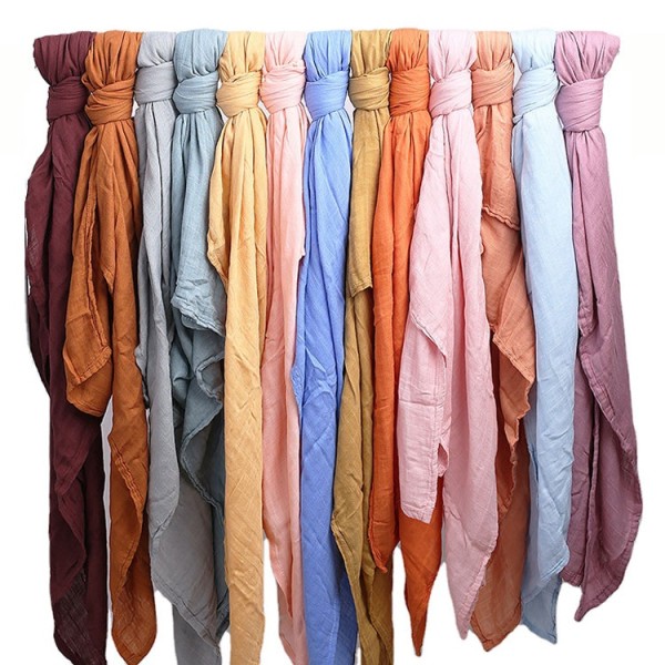 Solid Soft High Organic Cotton Security Blanket Custom Design Baby Wrap