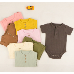 INS Hot Sale Baby Pure Cotton Onesie Summer Thin Unisex Romper New Baby Triangle Wrap Butt Pants Clothes Baby Short Sleeve Clothes