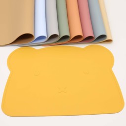 Anti-Spill Foldable Portable Easy Clean Silicone Baby Feeding Mat Children Baby Feeding Placemat