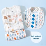 Wholesale Custom Organic Cotton Baby Saliva Bib Towel U-shaped Gauze Bib Antibacterial Function 100% Cotton Muslin Tree Design