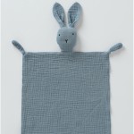 Cute Muslin Rabbit Baby Quilt Security Blanket Organic Cotton Rabbit Quilt Drool Bib
