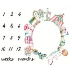 Bedroom Anti-Pilling Muslin Cotton Custom Newborn Monthly Baby Milestone Blanket