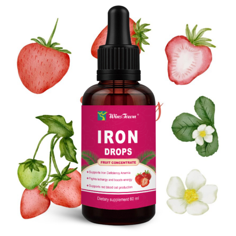 Healthy Nutrition Absorb Strawberry Flavor Drink Oral Liquid Iron Supplement Energy Drop Drink
