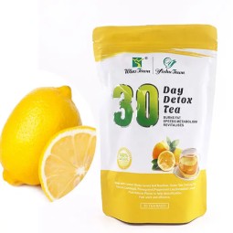 新的瘦身柠檬茶30天减肥脂肪天排毒柠檬草茶平坦的腹部