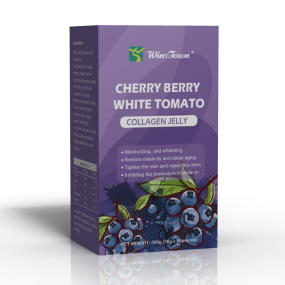 Wholesale Customized Cherry Berry White Tomato Flavor Skin Healthy Anti Aging Suck 10 Bag Fruit Jelly