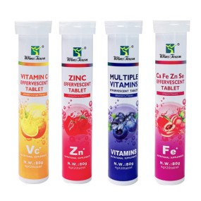 OEM/ODM批发维生素c锌皮肤美白定制多味多种维生素泡泡片
