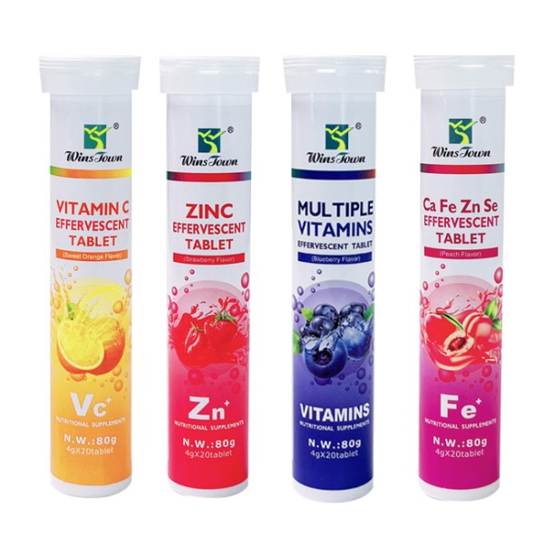 OEM/ODM批发维生素c锌皮肤美白定制多味多种维生素泡泡片