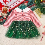 New Baby Girl Christmas Costume Arbre De Tutu Dress Star Cute Smoking Children Clothing Natal Navidad 2025 Noel Robe Noel