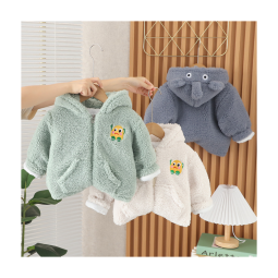 Wholesale Baby Clothing Coat Lamb Wool Hat Thick Children Warm Soft Chaquetas Para Ninos Jacket Hoddie Zipper Casacos Inverno