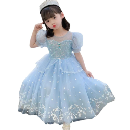 Girl Princess Dress Summer New Girl Mesh Children's Day Performance Trend Cosplay Dress