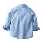 Solid Color with Zipper Jeans Children's Clothing Dress Shirt with Tie Bow Tie Party Long Sleeve Treasured Formal Wear