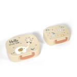 Portable Plastic Lunch Box with Cute Style Microwave and Freezer Safe Kitchen Food Container Includes Lid