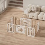 New Children's Indoor Foldable Plastic Folding Baby Playpen Infant and Toddler Baby Playpen with Basket Rack