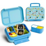Children's Bento Lunch Box with Easy-Open Lock Portable BPA-Free Bento Box for Toddlers Back to School Lunch Box with Divider