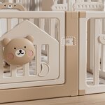 New Children's Indoor Foldable Plastic Folding Baby Playpen Infant and Toddler Baby Playpen with Basket Rack