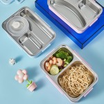 Cartoon Design Stainless Steel Lunch Box Portable Food Container Multi-Compartment Bento Box School Season Wholesale