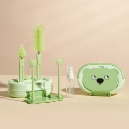 Cost-Effective Baby Bottle Brush Set Food Grade 100% Silicone Easy to Clean Eco-Friendly Non-Toxic