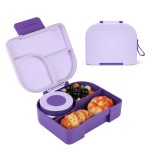 Custom 3-Compartment Lunch Box with Stainless Steel Container Children's Lunch Box Portable Children's Food Container