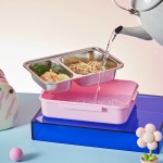 Cartoon Design Stainless Steel Lunch Box Portable Food Container Multi-Compartment Bento Box School Season Wholesale