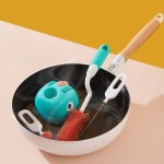 Baby Bottle Brush Silicone Travel Bottle Cleaning Kit with Stand Portable Bottle Cleaning Set