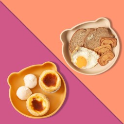 2025 New Product Eco-Friendly Silicone Baby Feeding Plate Manufacturer Wholesale Silicone Baby Tableware Strong Suction Tableware