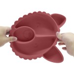 OEM/ODM Cute Design New Infant Feeding Tableware Food-Grade Silicone Weaning Plate BPA-Free Custom Modern Children Dish