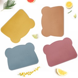 Heat Resistant Food-Grade Children Anti-Slip Placemat Reusable Heat Proof Baby Silicone Feeding Table Mat