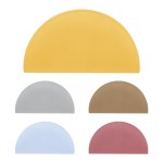 Wholesale Eco-Friendly Children Waterproof Silicone Table Mat Reusable Anti-Slip BPA-Free Semi-Circle Baby Feeding Placemat