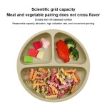 Custom BPA-Free Divided Silicone Baby Plate Bib Cup Eco-Friendly Children Splash-Proof Feeding Suction Baby Grip Plate Set