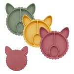 OEM/ODM Cute Design New Infant Feeding Tableware Food-Grade Silicone Weaning Plate BPA-Free Custom Modern Children Dish