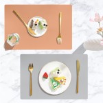 New BPA-Free Silicone Kitchen Anti-Slip Toddler Pet Feeding Rectangle Placemat Reusable Modern High Chair Baby Table Mat