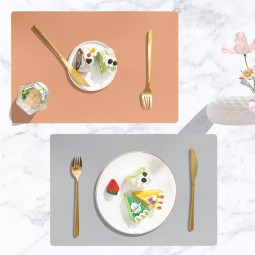 New BPA-Free Silicone Kitchen Anti-Slip Toddler Pet Feeding Rectangle Placemat Reusable Modern High Chair Baby Table Mat