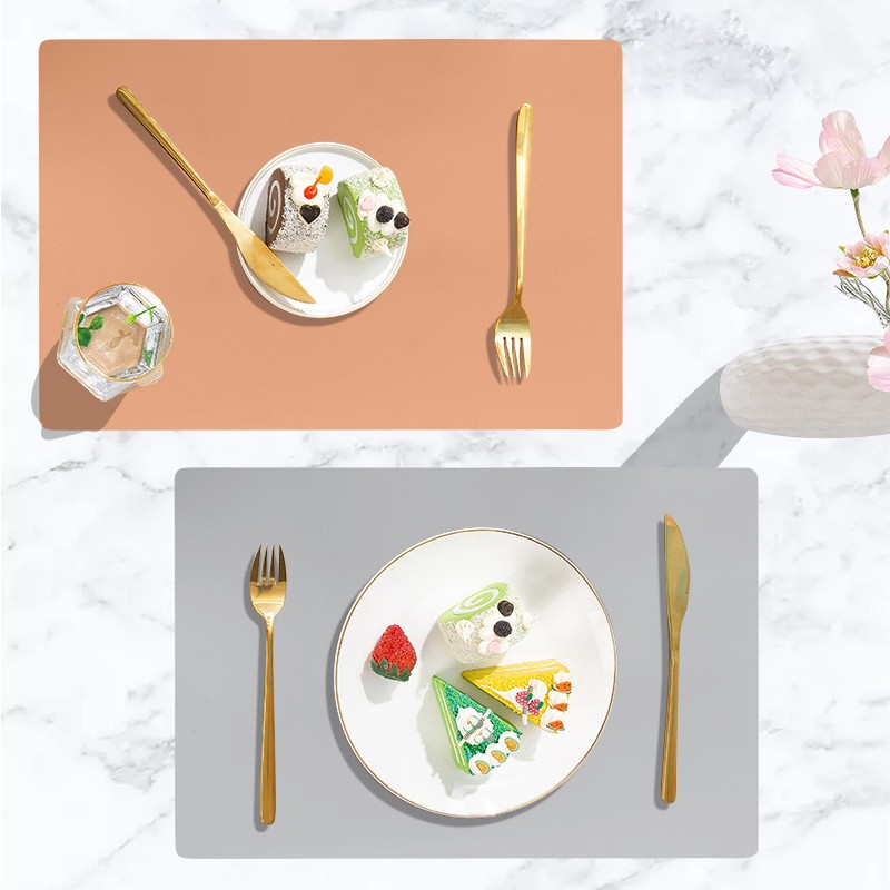 New BPA-Free Silicone Kitchen Anti-Slip Toddler Pet Feeding Rectangle Placemat Reusable Modern High Chair Baby Table Mat