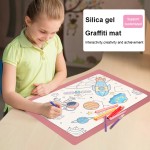 New BPA-Free Silicone Kitchen Anti-Slip Toddler Pet Feeding Rectangle Placemat Reusable Modern High Chair Baby Table Mat