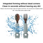 2025 New Safe Toddler Feeding Utensil Cartoon BPA-Free Baby LED Weaning Training Stainless Steel Fork Spoon Set