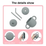 Custom BPA-Free Divided Silicone Baby Plate Bib Cup Eco-Friendly Children Splash-Proof Feeding Suction Baby Grip Plate Set