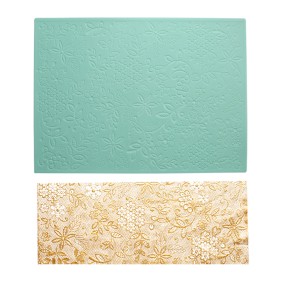 Custom Wholesale Silicone Mold Heart Wrap Silicone Lace Mat Lace Silicone