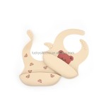 Multicolor Custom Heat Transfer Waterproof Food Grade Silicone Bib Adjustable Baby Bib