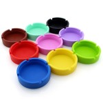 Custom Round Ashtray with High Temp Resistant Silicone Smoking Accessories with Smokeless Design and Custom Logo
