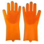Multi-function Silicone Dishwashing Gloves Magic Silicone Body Pet Bath Gloves