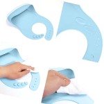 Eco-Friendly BPA Free Infant Toddler Utensil Set Custom Silicone Bib Cute Feeding Bib