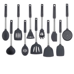 China Custom Complete Latest Creative Practical Luxury Silicone Pink Cute Cooking Kitchen Utensils Household Kitchen Tools