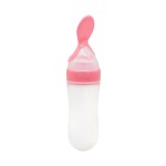 90ml Cute Safe Baby Silicone Feeding Set with Spoon Baby Feeding Gift Set Bottle BPA Free