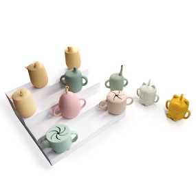 New Popular Silicone Snack Cup Baby Suction Bowl Spill-Proof Food Container Silicone Snack Catcher for Toddlers and Babies