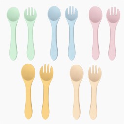 Custom Spoon Silicone Spoon Meal Fork Feeding Baby Learning Silicone Spoon