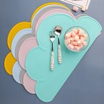 Portable Silicone Cloud Shape Baby Placemat Heat Resistant Easy Clean Children Placemat