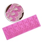 Manufacturer Custom Cake Decorating Fondant Large Edible Table Silicone Lace Mat Cake